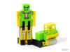 Rockbuster with Green Body and Yellow Arms Shown in Both Modes