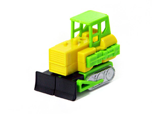 Rockbuster with Yellow Body and Green Arms in Bulldozer Mode