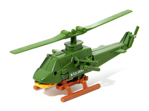 Zybots Sky Attacker in Green Helicopter Mode