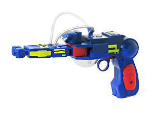Zybots Aqua Shooters Blue Variant in Water Gun Mode
