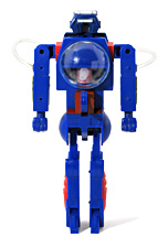 Bibots Aqua Shooters Blue in Robot Mode