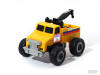 Zybots Wrecker with Blue and Red Stripe Sticker and Grey Rims in Yellow Tow Truck Mode