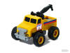 Wrecker with Blue and Red Stripe Sticker and Yellow Rims in Yellow Tow Truck Mode
