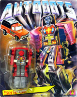 Zybots red bootleg Autobots 4WD by Rabbit from Argentina on Card