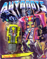Zybots yellow bootleg Autobots Sky Rider by Rabbit from Argentina on Card