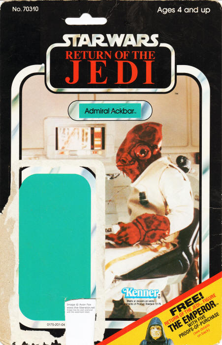 Admiral Ackbar ROTJ65c Emperor Offer 65 Back Backing Card / Cardback