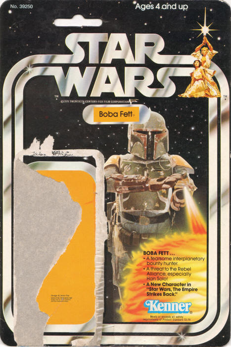 Boba Fett sw21b 21 Back Backing Card / Cardback