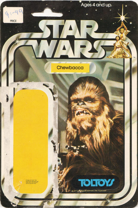 Chewbacca 12 Back Toltoys Australian Backing Card / Card Back