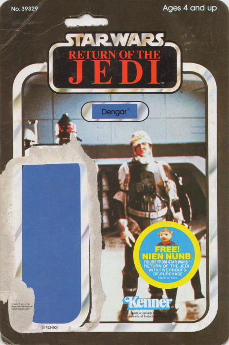 Dengar 65 Back Australian NSW Card Back / Backing Card Nien Nunb Offer