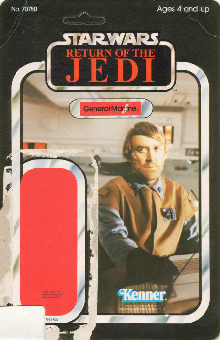 General Madine rotj65b 65 Back Backing Card / Cardback