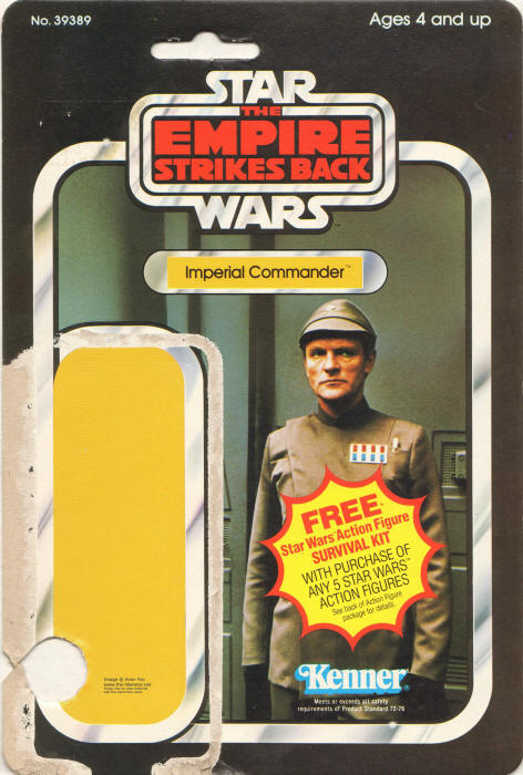 Imperial Commander 41 back Toltoys Australian Backing Card / Card Back Survival Kit Offer