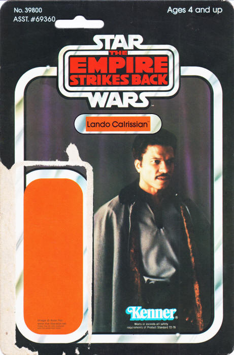 Lando Calrissian esb41d 41 Back Backing Card / Cardback