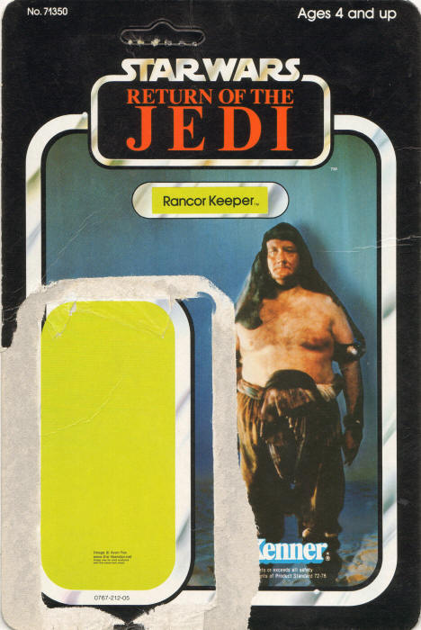 Rancor Keeper rotj77a 77 Back Backing Card / Cardback