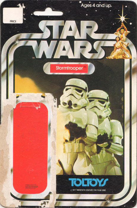 Stormtrooper 12 back Toltoys Australian Backing Card / Card Back