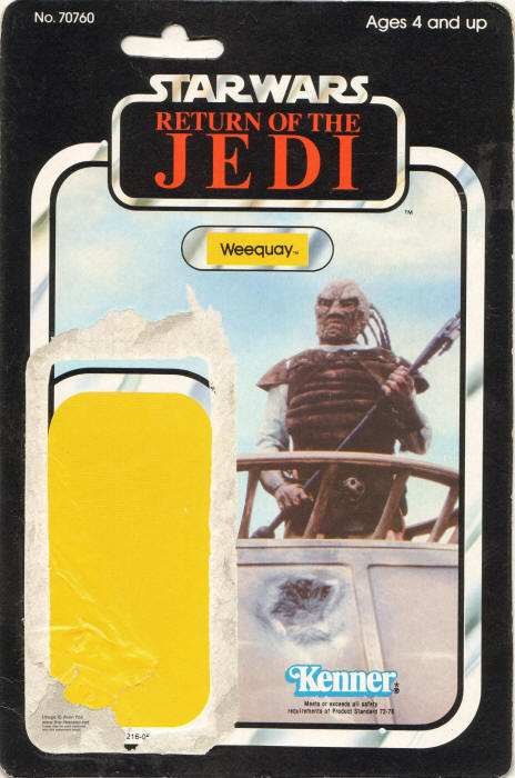 Weequay rotj77a 77 Back Backing Card / Cardback