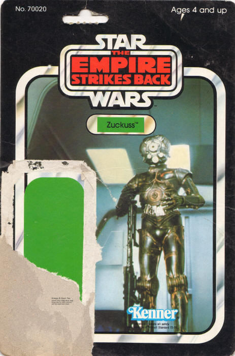 Zuckuss esb48a 48 Back Backing Card / Cardback