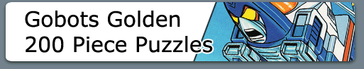 Gobots Golden 200 Piece Puzzles Button