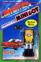 Convertors American Mini Bot Bird with Yellow Body on Card