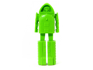 Shinkansen Robo Green Bandai Gachapon Model Kit in Robot Mode