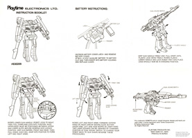 Instructions Sheet for Gobots Convertible Laser Gun