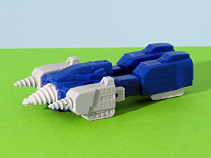 Drill Crusher Machine Robo Shokugan Candy Toy Model Kit in Drill Tank Form