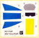 Sticker Sheet for Blue Jet Jet Robo Bandai Model Kit