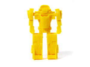 Porsche Robo Yellow Bootleg Mini Model Kit in Robot Mode