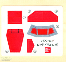 Stickers Sheet for Roddrill Robo Bandai Model Kit
