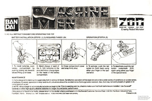 Machine Men Zod Instructions Sheet