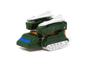 Blaster in Green and Orange Missile Tank Mode
