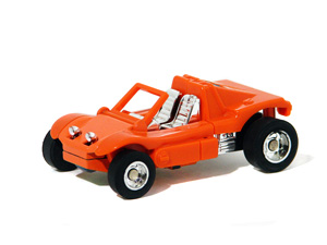 Orange Buggyman in Meyers Manx Dune Buggy Mode