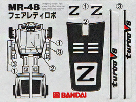 Fairlady Robo MR-48 Sticker Sheet