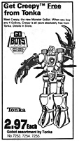 Creepy Gobots American Print Ad