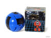 Blue LCD Digital Ball Clock Transforming Robot in Box