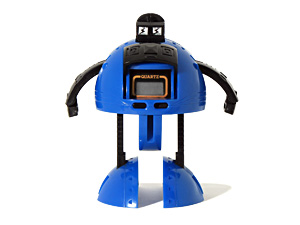 Blue LCD Digital Ball Clock Transforming Robot in Robot Mode