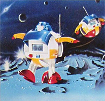 Gobots Rollbot Digital Clock Robot Promotional Image
