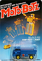 Dump Truck Moto-Botz Blue on Alt Mode Card Distributed by ATICO LTD