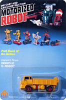 Dump Truck Motorized Robot MC Toy Orange on Alt Mode Card