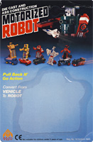 Cardback for Army Jeep Motorized Robot China MC Toy