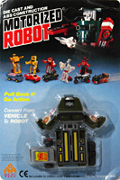 Army Jeep Motorized Robot on China Card MC Toy