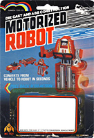 Alt Mode Cardback for Red Jeep Motorized Robot Macau Rainbow Toys
