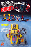 Pick Up Motorized Robot Yellow on Macau Card MC Toy