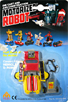 Pick Up Red and Yellow Motorized Robot on China Card MC Toy