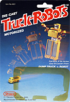 Cardback for Dump Truck Blue Truck Robots Straco