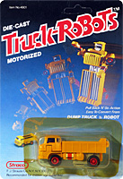 Dump Truck Orange Truck Robots Straco in Card