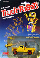 Pick Up Yellow Truck Robots Straco in Card