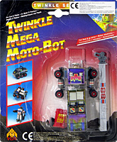 Crane Truck Twinkle Mega Moto-Bot Purple on Card