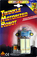 Truck Twinkle Motorized Robot Blue and White on Card