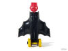 BAT-BOT Switch-A-Robots Black Body Red Head with Yellow Wheels in Robot Mode