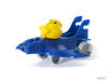BAT-BOT Switch-A-Robots Blue Body Yellow Head with Grey Wheels in Bat Space Car Mode